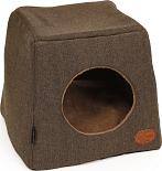 51 Degrees North kattenhuis Herringbone brown/black