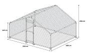 Flamingo Kippenren Doerak 2 x 3 x 2 mtr