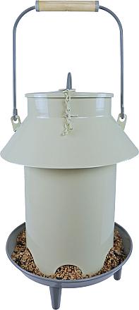 Voersilo Deluxe met kap creme/grijs