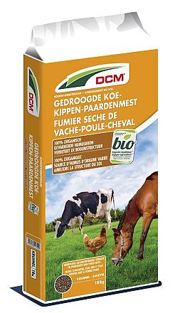 DCM Gedroogde Koe-Kippen-Paardenmest <br>18 kg