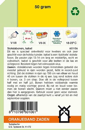 Stokslabonen Isabel 50 gr