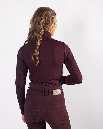 QHP Thermoshirt Diamond dames <br>Wine red
