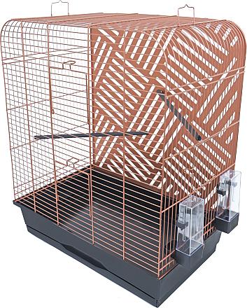 Inter-Zoo vogelkooi Doris industrieel koper/zwart