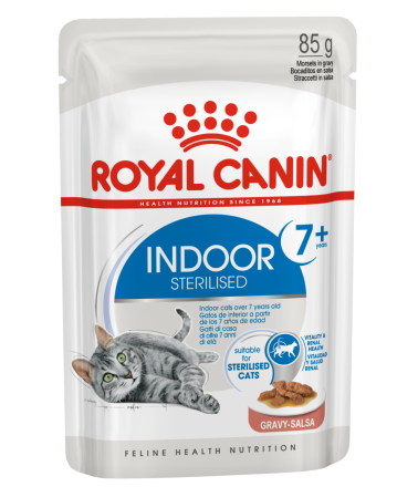 Royal Canin Kattenvoer Indoor 7+ in Gravy <br>12 x 85 gr