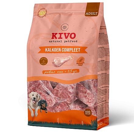 Kivo Hondenvoer Kalkoen Compleet Porties 500 gr