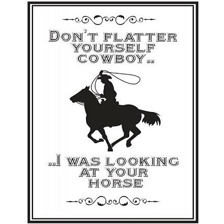 QHP tekstbord 'Cowboy'