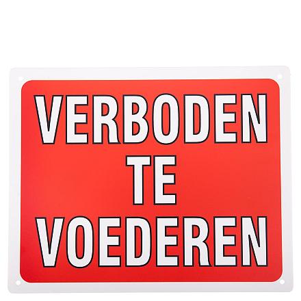 Bord verboden te voederen