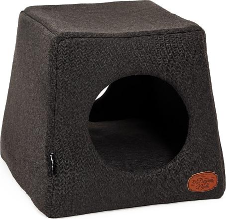 51 Degrees North kattenhuis Herringbone dark grey/black