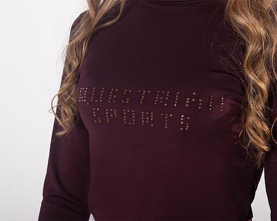 QHP Thermoshirt Diamond dames <br>Wine red