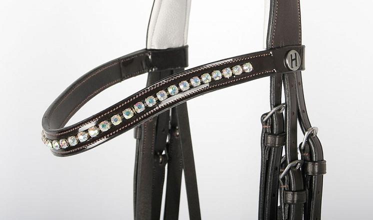 Harry's Horse hoofdstel stang & trens Chique bruin