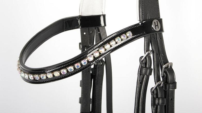 Harry's Horse hoofdstel stang & trens Chique zwart