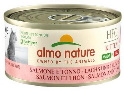 Almo Nature kattenvoer HFC Complete Made in Italy Kitten Zalm en Tonijn 70 gr